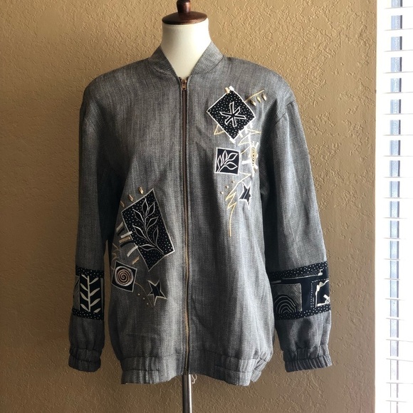 City Girl By Nancy Bolen Jackets & Blazers - City Girl Womens Black Tweed Vintage Jacket